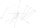 Rear Wheel Diagram and Parts List for 72110 6900001-6999999 - 1996 Toro Lawn Tractor