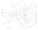 Seat Diagram and Parts List for 72110 6900001-6999999 - 1996 Toro Lawn Tractor