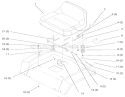 Seat Diagram and Parts List for 72110 7900001-7999999 - 1997 Toro Lawn Tractor