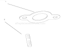 Exhaust Diagram and Parts List for 72110 8900001-8900599 - 1998 Toro Lawn Tractor