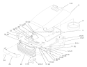 Hood And Grill Diagram and Parts List for 72110 8900001-8900599 - 1998 Toro Lawn Tractor