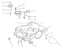 Oil Pan / Lubrication Diagram and Parts List for 72110 8900001-8900599 - 1998 Toro Lawn Tractor