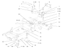 Power Lift Diagram and Parts List for 72110 8900001-8900599 - 1998 Toro Lawn Tractor