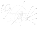 Rear Wheel Diagram and Parts List for 72110 8900001-8900599 - 1998 Toro Lawn Tractor