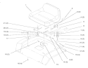 Seat Diagram and Parts List for 72110 8900001-8900599 - 1998 Toro Lawn Tractor