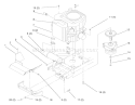 Twin Cyl. Engine, Muffler & PTO Assembly Diagram and Parts List for 72110 8900001-8900599 - 1998 Toro Lawn Tractor