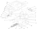 Fender and Footrest Diagram and Parts List for 72115 9900001-9999999 - 1999 Toro Lawn Tractor