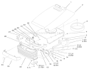 Hood & Grill Assembly Diagram and Parts List for 72115 9900001-9999999 - 1999 Toro Lawn Tractor