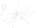 Rear Wheel Assembly Diagram and Parts List for 72115 9900001-9999999 - 1999 Toro Lawn Tractor