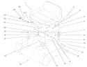 Seat Assembly Diagram and Parts List for 72115 9900001-9999999 - 1999 Toro Lawn Tractor