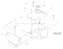Fuel Tank Assembly Diagram and Parts List for 72108 200000001-200999999 - 2000 Toro Lawn Tractor
