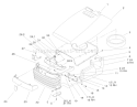 Hood & Grill Assembly Diagram and Parts List for 72108 200000001-200999999 - 2000 Toro Lawn Tractor