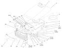 Hood And Grill Assembly Diagram and Parts List for 72108 220000001-220999999 - 2002 Toro Lawn Tractor