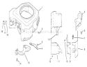Blower Housing and Baffle Diagram and Parts List for 72108 220000001-220999999 - 2002 Toro Lawn Tractor