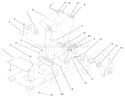 Power Lift Assembly Diagram and Parts List for 72108 220000001-220999999 - 2002 Toro Lawn Tractor