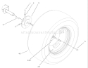 Rear Wheel Assembly Diagram and Parts List for 72116 230000001-230999999 - 2003 Toro Lawn Tractor