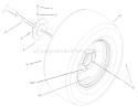 Rear Wheel Assembly Diagram and Parts List for 72200 230000001-230999999 - 2003 Toro Lawn Tractor
