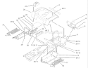 Fender and Footrest Assembly Diagram and Parts List for 72200 230000001-230999999 - 2003 Toro Lawn Tractor