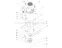 Engine, Muffler and PTO Assembly Diagram and Parts List for 72200 240000001-240999999 - 2004 Toro Lawn Tractor