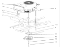 Engine and Muffler Assembly Diagram and Parts List for 72201 230000001-230999999 - 2003 Toro Lawn Tractor