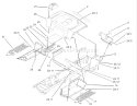 Fender and Footrest Assembly Diagram and Parts List for 72201 230000001-230999999 - 2003 Toro Lawn Tractor