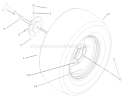 Rear Wheel Assembly Diagram and Parts List for 72201 230000001-230999999 - 2003 Toro Lawn Tractor