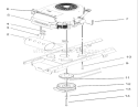 Engine and Muffler Assembly Diagram and Parts List for 72202 230000001-230999999 - 2003 Toro Lawn Tractor
