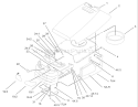 Hood and Grill Assembly Diagram and Parts List for 72202 230000001-230999999 - 2003 Toro Lawn Tractor