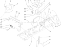 Hoodstand and Firewall Assembly Diagram and Parts List for 72202 230000001-230999999 - 2003 Toro Lawn Tractor