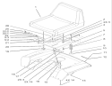 Seat Assembly Diagram and Parts List for 72202 230000001-230999999 - 2003 Toro Lawn Tractor