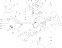 Hoodstand and Firewall Assembly Diagram and Parts List for 72201 240000001-240999999 - 2004 Toro Lawn Tractor