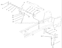 Manual Lift Lever Assembly Diagram and Parts List for 72202 240000001-240999999 - 2004 Toro Lawn Tractor