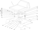 Seat Assembly Diagram and Parts List for 72212 250000001-250999999 - 2005 Toro Lawn Tractor