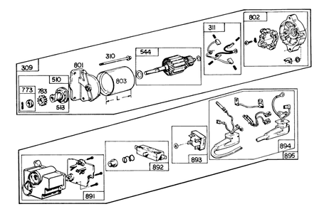 Starter Motor Kit Model No. 37-4630 (Optional) Diagram and Parts List for 38150 5000001 - 5999999 Toro Snow Blower