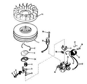 Part Location Diagram of 610931B Toro Flywheel (Incl. Ref. #1a, 3 3a)