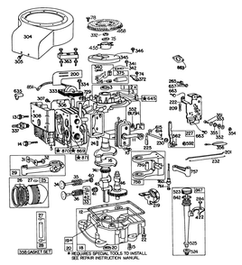 Engine Briggs & Stratton Model 191707-5641-01 (Model 57380) Diagram and Parts List for 57385 0000001 - 0999999 Toro Lawn Tractor
