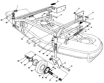 Carrier Frame Assembly Diagram and Parts List for 30152 900001 - 999999 Toro Lawn Mower