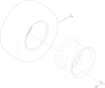 Rear Tire Assembly Diagram and Parts List for 75756 412800000 - 999999999 Toro Lawn Tractor