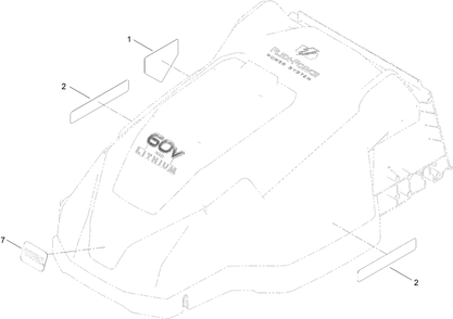 Decal Assembly Diagram and Parts List for 21611T 400000000 - 999999999 Toro Lawn Mower