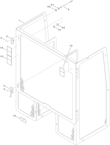 Stakedown Cage Assembly No. 125-6512 Diagram and Parts List for 23898 400000000 - 999999999 Toro Lawn Tractor Accessories