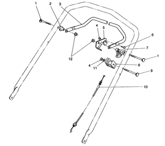 Traction Control Assembly Diagram and Parts List for 26620CG 9000001 - 9999999 Toro Lawn Mower