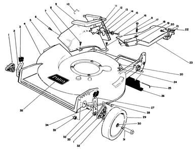 Housing Assembly (Used On Units With Serial No. 9012542 & Up) Diagram and Parts List for 20611 9000001 - 9999999 Toro Lawn Mower