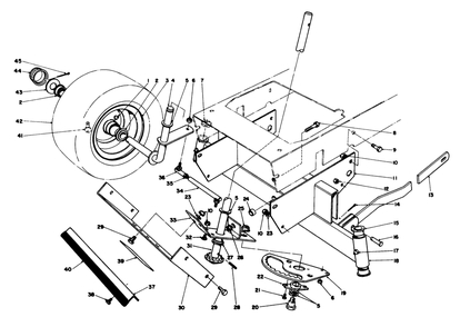 Front Axle Assembly Diagram and Parts List for 56175 8000001 - 8999999 Toro Lawn Tractor