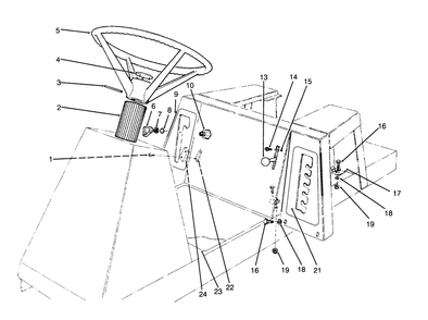 Steering Wheel, Switches & Decals Diagram and Parts List for 70080 5900001 - 5999999 Toro Lawn Tractor