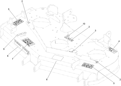 Deck Decal Assembly Diagram and Parts List for 74902TE (311000001-311999999)(2011) Toro Lawn Mower