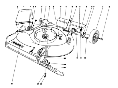 Housing Assembly Model 16287 Diagram and Parts List for 16155 8000001 - 8999999 Toro Lawn Mower