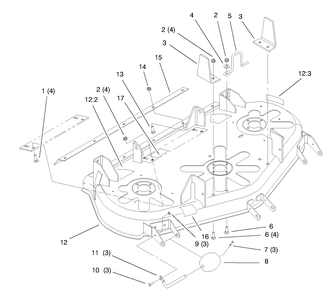Part Location Diagram of 94-7642-01 Toro Bracket-Guide