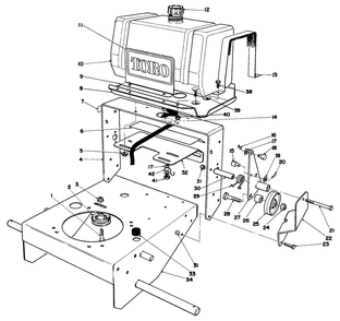 Frame Assembly Diagram and Parts List for 30111 7000001 - 7999999 Toro Lawn Tractor Accessories