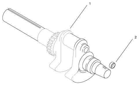 Group 1-Crankshaft (Model 73542 & 73570) Diagram and Parts List for 73542 9900001 - 9999999 Toro Lawn Tractor