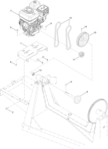 Engine Assembly Diagram and Parts List for 68006 400000000 - 401999999 Toro Cement Mixer